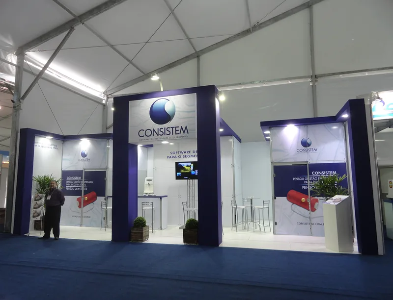 Estande da Consistem na feira Febratex em 2012